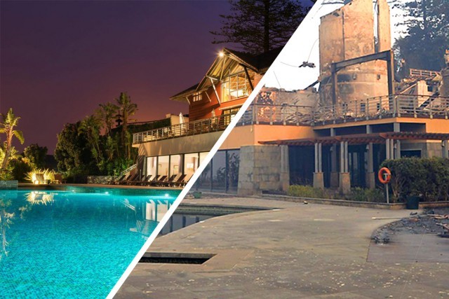 Il prima e il dopo di un lussuoso hotel portoghese consumato dal fuoco