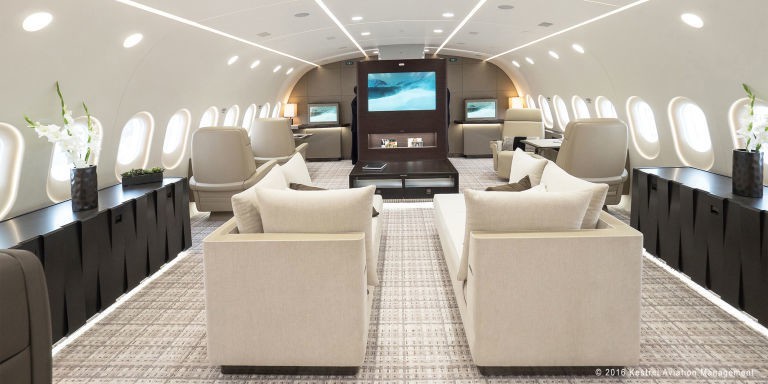 Un Boeing 787 trasformato in una casa di lusso volante (fotogallery)