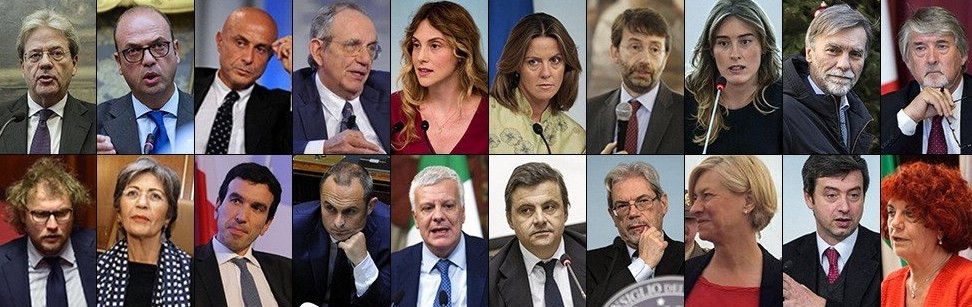 Immagine del giorno: Chi è chi nel nuovo governo Gentiloni
