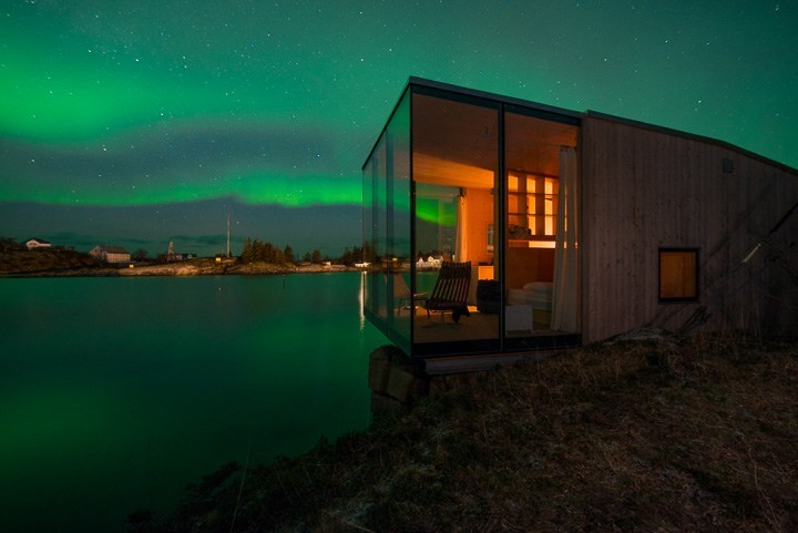 Un piccolo resort tra le isole di Norvegia per ammirare l'aurora boreale