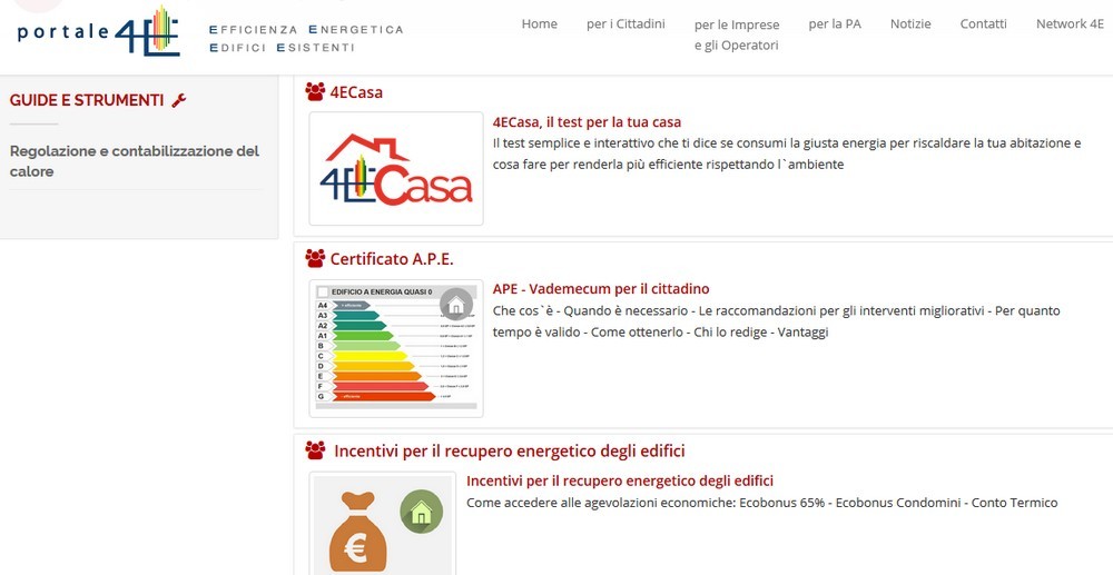 Efficienza energetica degli edifici, nasce il portale 4E dell’Enea