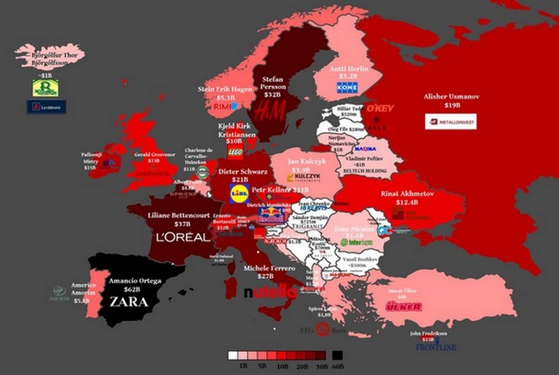Immagine del giorno: i più ricchi d’Europa