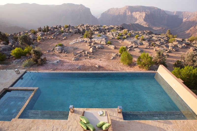 Uno dei resort più alti del mondo in mezzo alle montagne dell’Oman