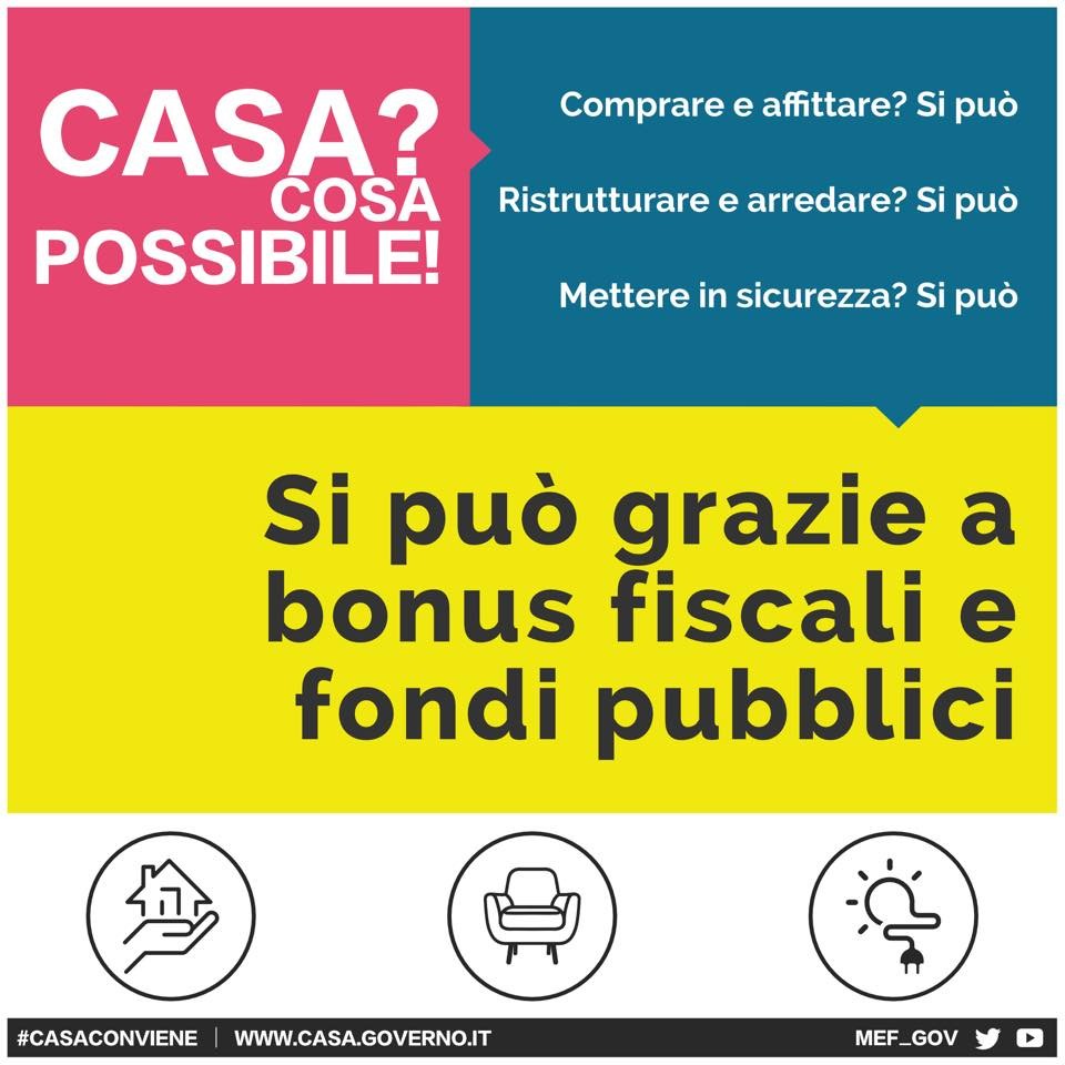 #CasaConviene, la campagna del Mef per promuovere bonus e incentivi fiscali