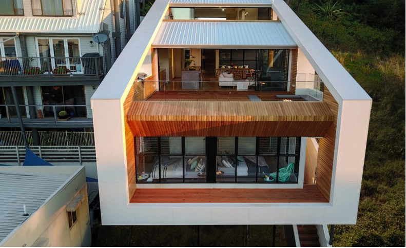 Una casa con tre altezze