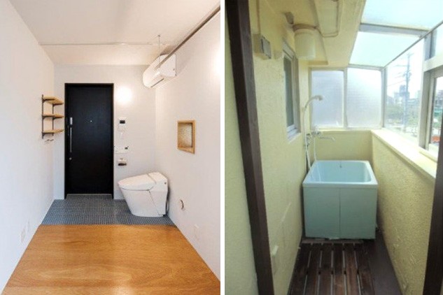 Wc all'ingresso e vasca in terrazza, sono così i miniappartamenti in Giappone