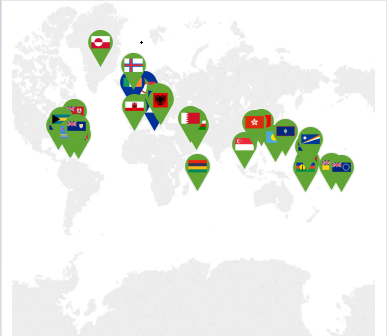 Immagine del giorno: La black list dei Paradisi fiscali secondo Oxfam