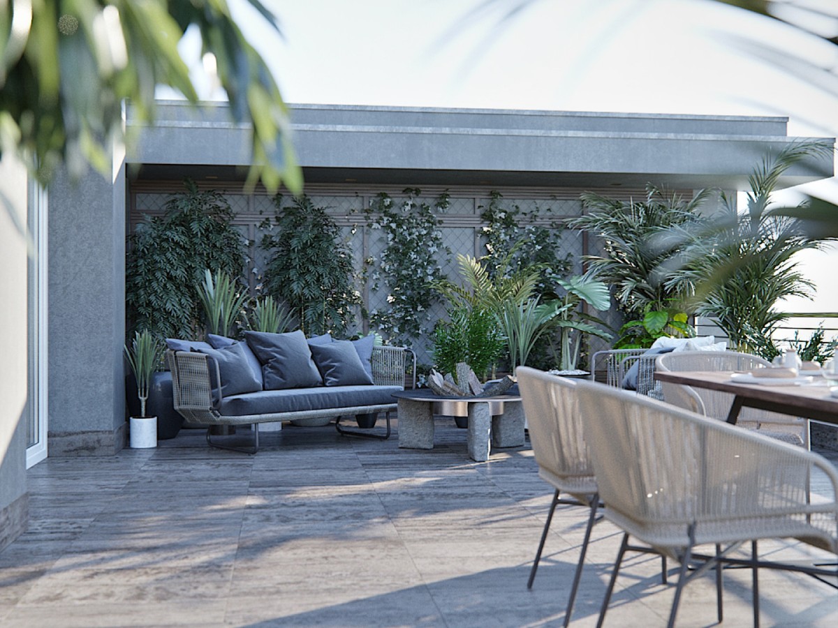 Come organizzare un attico con una grande terrazza