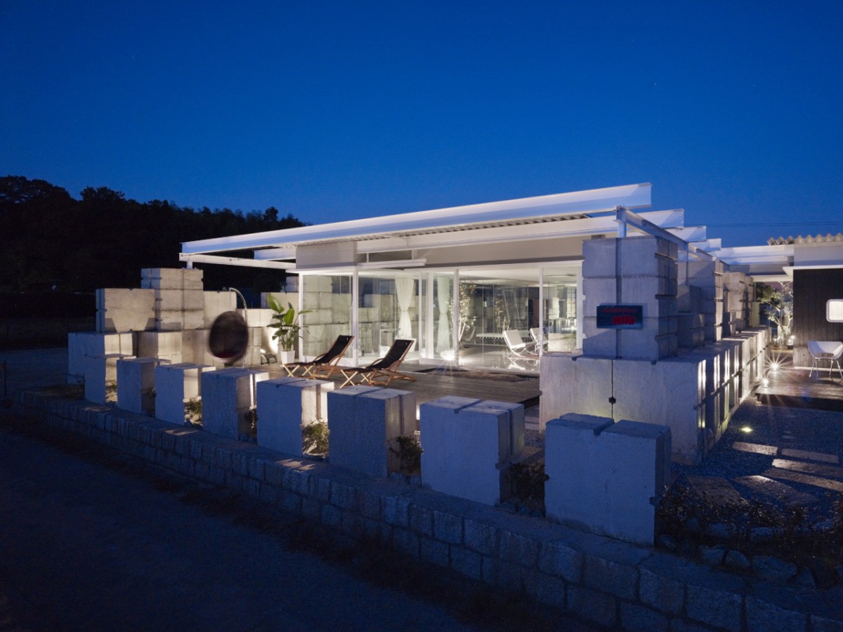 Fotografia notturna della casa