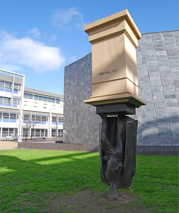 Upside Down Charles La Trobe Statue