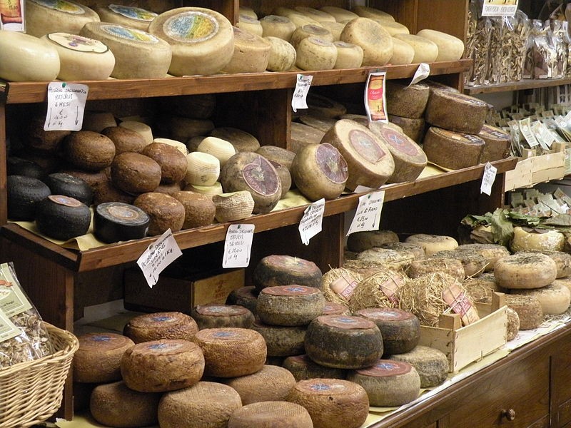 El famoso queso Pecorino de Pienza / Wikimedia Commons