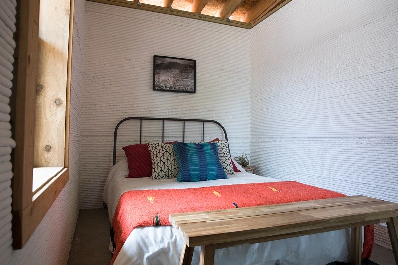 La tecnologia utilizzata permette di stampare anche tetti inclinati