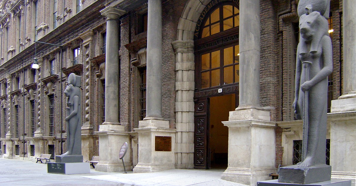 The outside of the Egyptian Museum in Turin