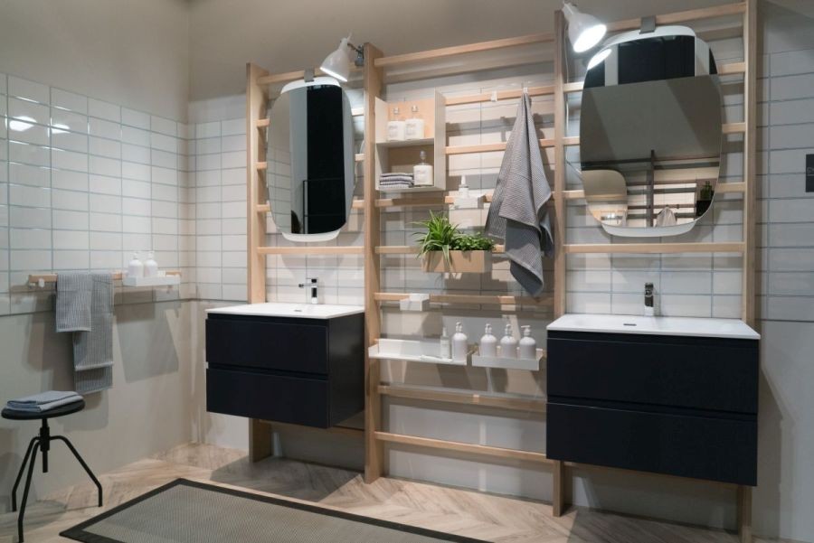 Bagno con doppio lavabo