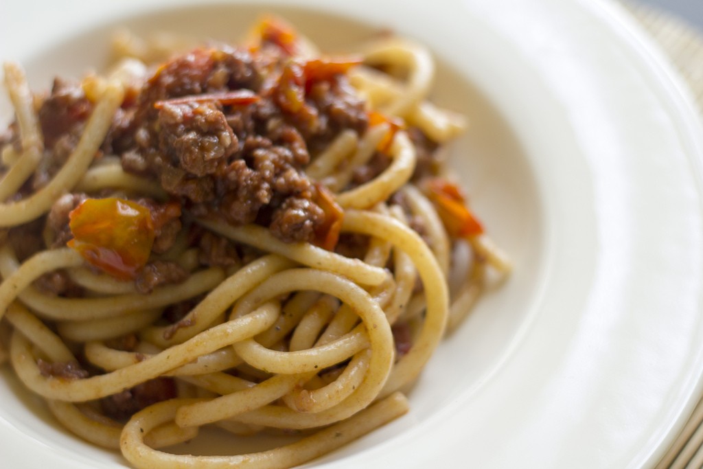 Pici with sausage ragout / Flickr