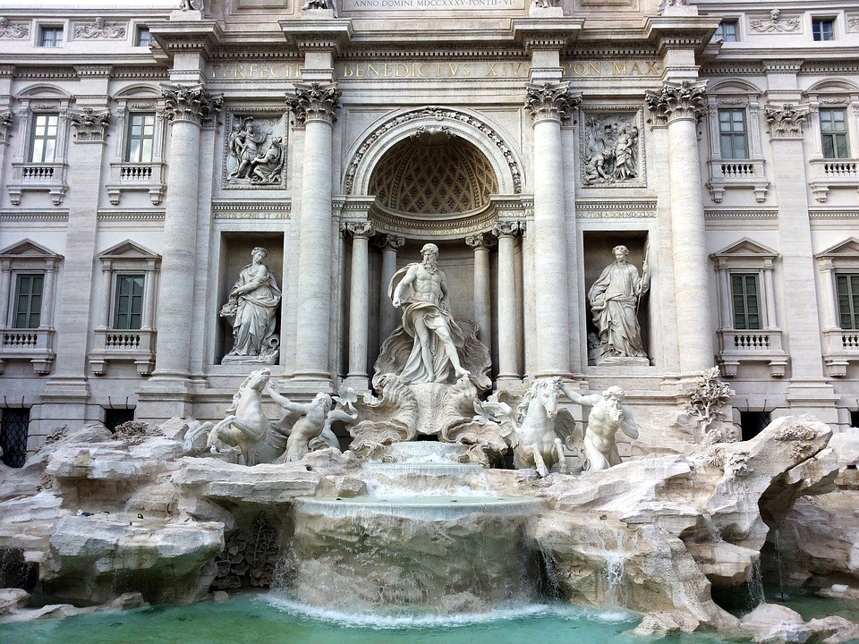 La Fontana di Trevi, det mest spektakulære springvand i Rom / Pixabay La Fontana di Trevi, det mest spektakulære springvand i Rom/ Pixabay