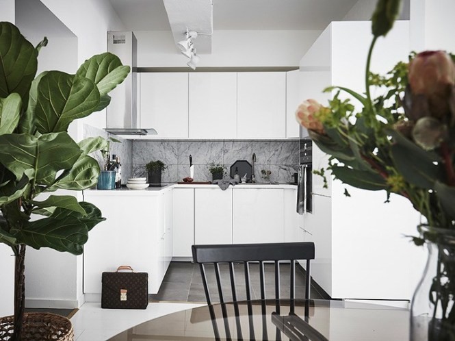 Cucina bianca in stile nordico