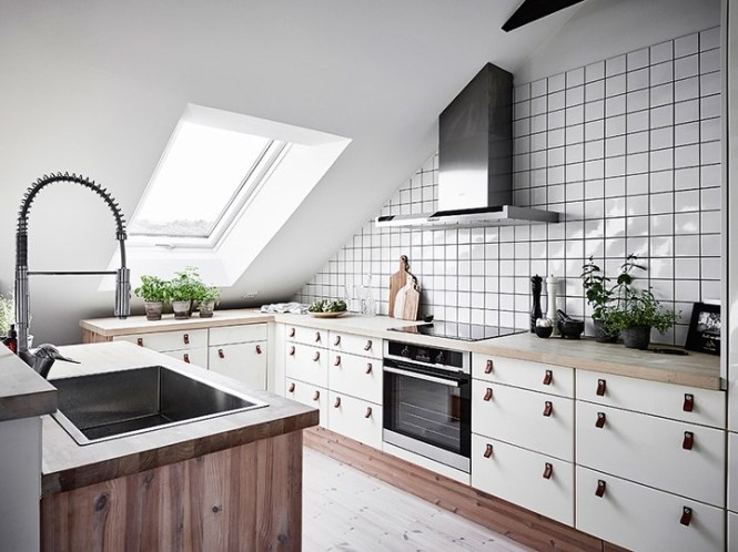 Cucina bianca in stile nordico