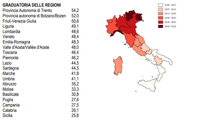 Immagine del giorno: Distribuzione geografica dei lettori italiani