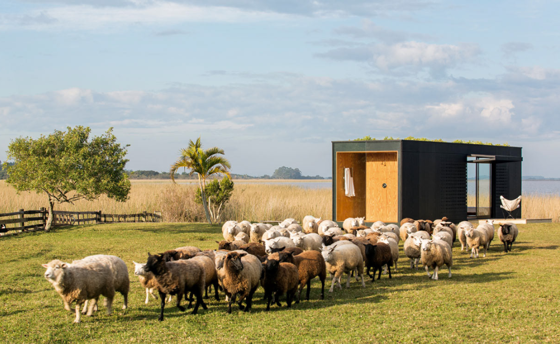 La casa prefabbricata multiuso Vista panoramica dalla camera da letto