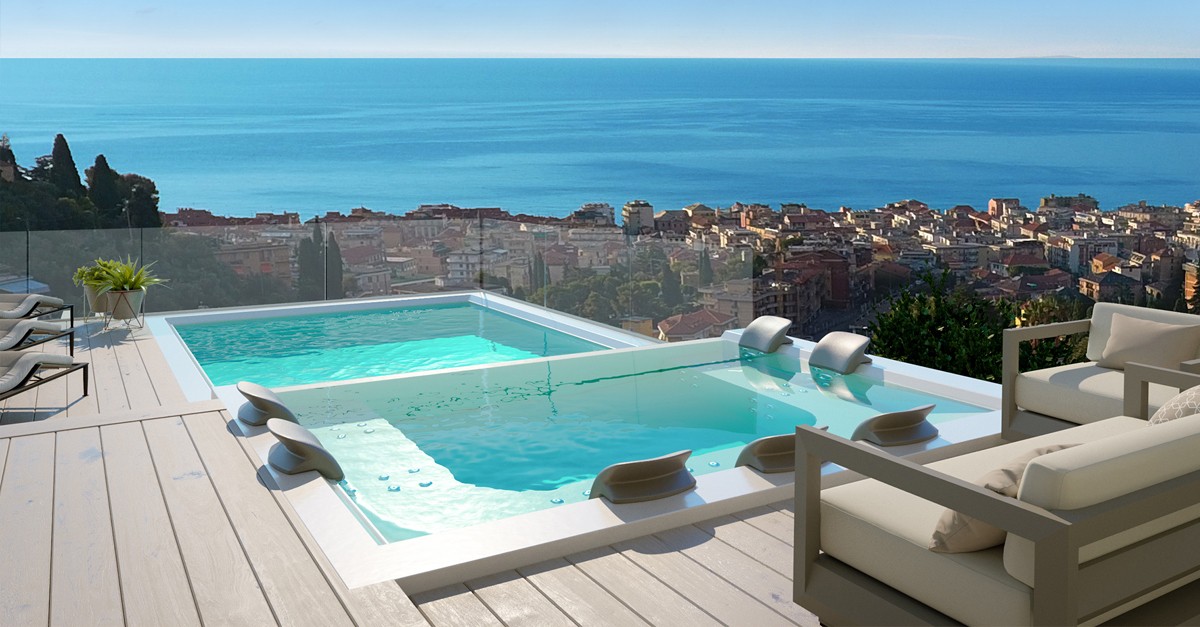 Wohnungen mit Terrassenpool in Italien