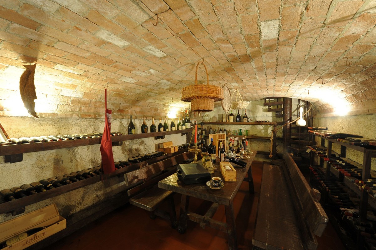 The wine cellar showcases the best of the traditional part of the property