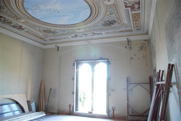 The house is undergoing work to restore its frescoes