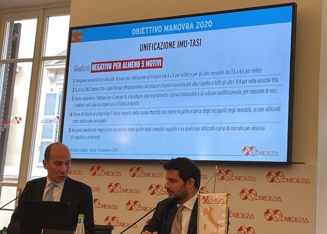 Le proposte per la legge di Bilancio 2020 di Confedilizia: dall’Imu-Tasi alla cedolare secca