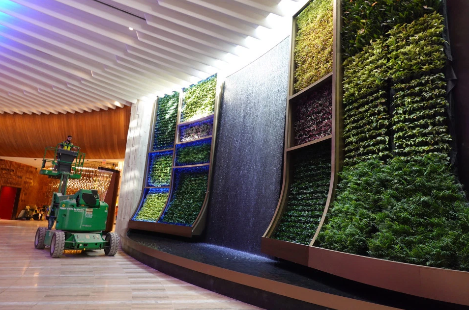 Vista sul giardino verticale