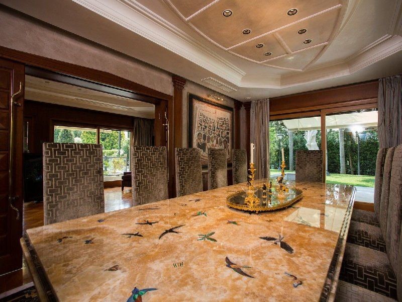 A elegante sala de jantar