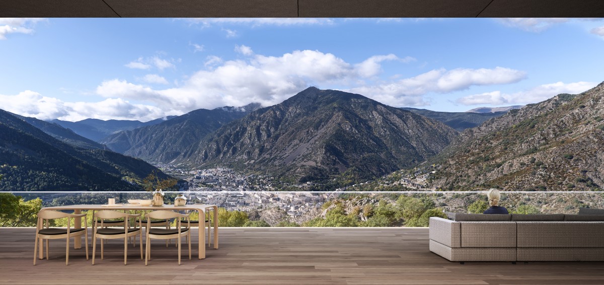 Una terrazza su una delle valli più belle dei Pirenei