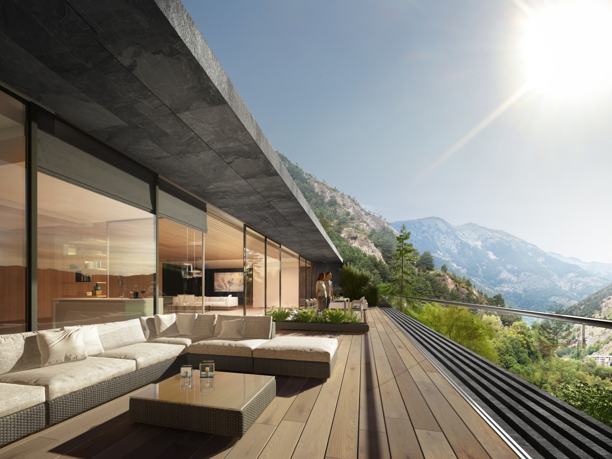 Tutti gli appartamenti hanno una terrazza esterna