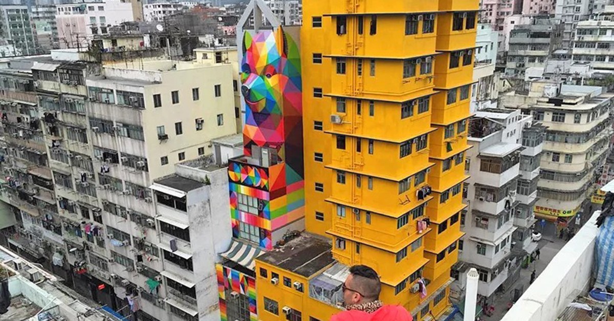 Una facciata a forma di lupo