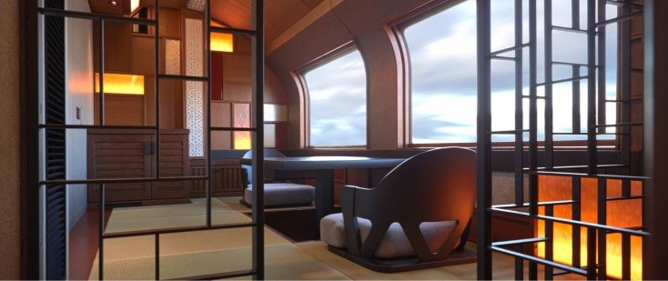 Treno Shikishima, è giapponese l'hotel di lusso su rotaia 