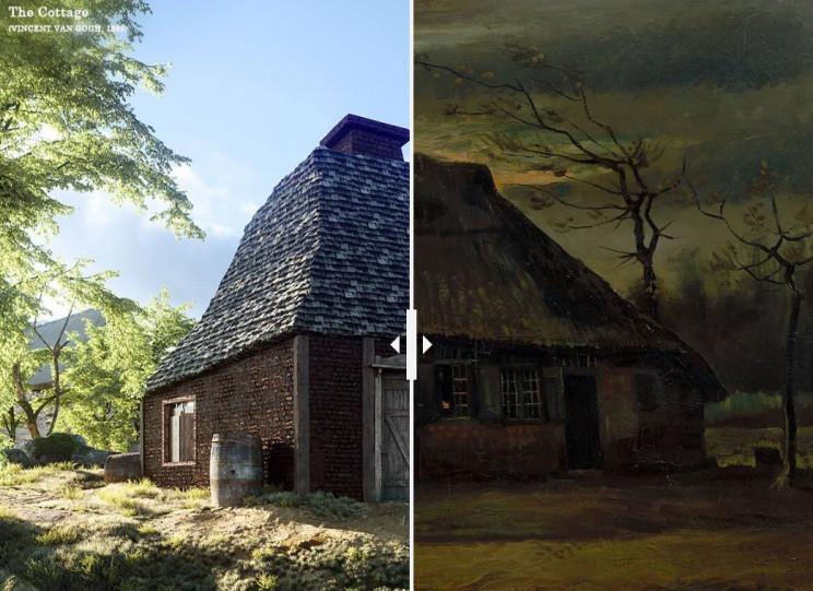 Come sarebbero nella realtà gli edifici dipinti nei quadri famosi