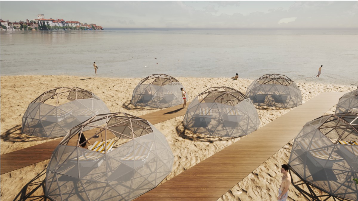 Cupole di bamboo per la spiaggia, l'innovativo progetto per salvare l'estate dal covid