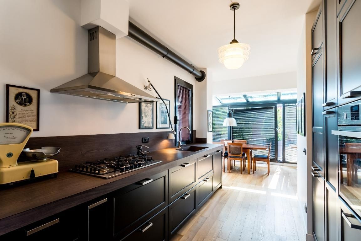 The property has an open kitchen-dining area