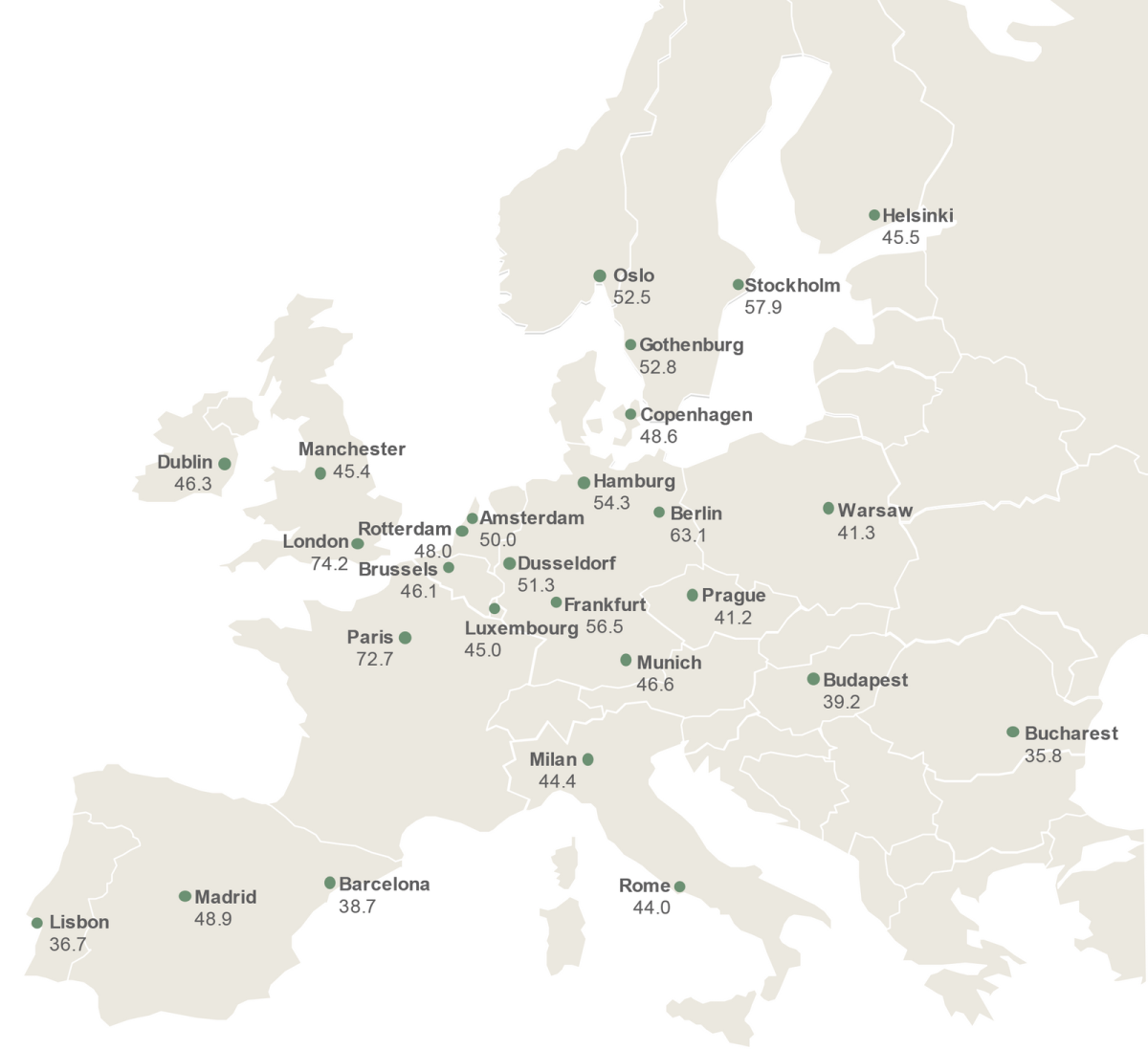 Impatto economico del covid, quali città europee ne soffriranno meno?
