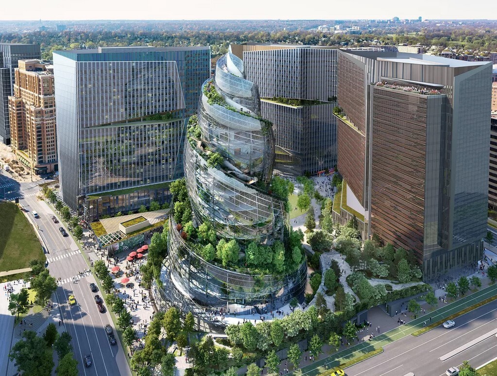 Amazon presenta The Helix, il "bosco a spirale" della sua sede in Virginia