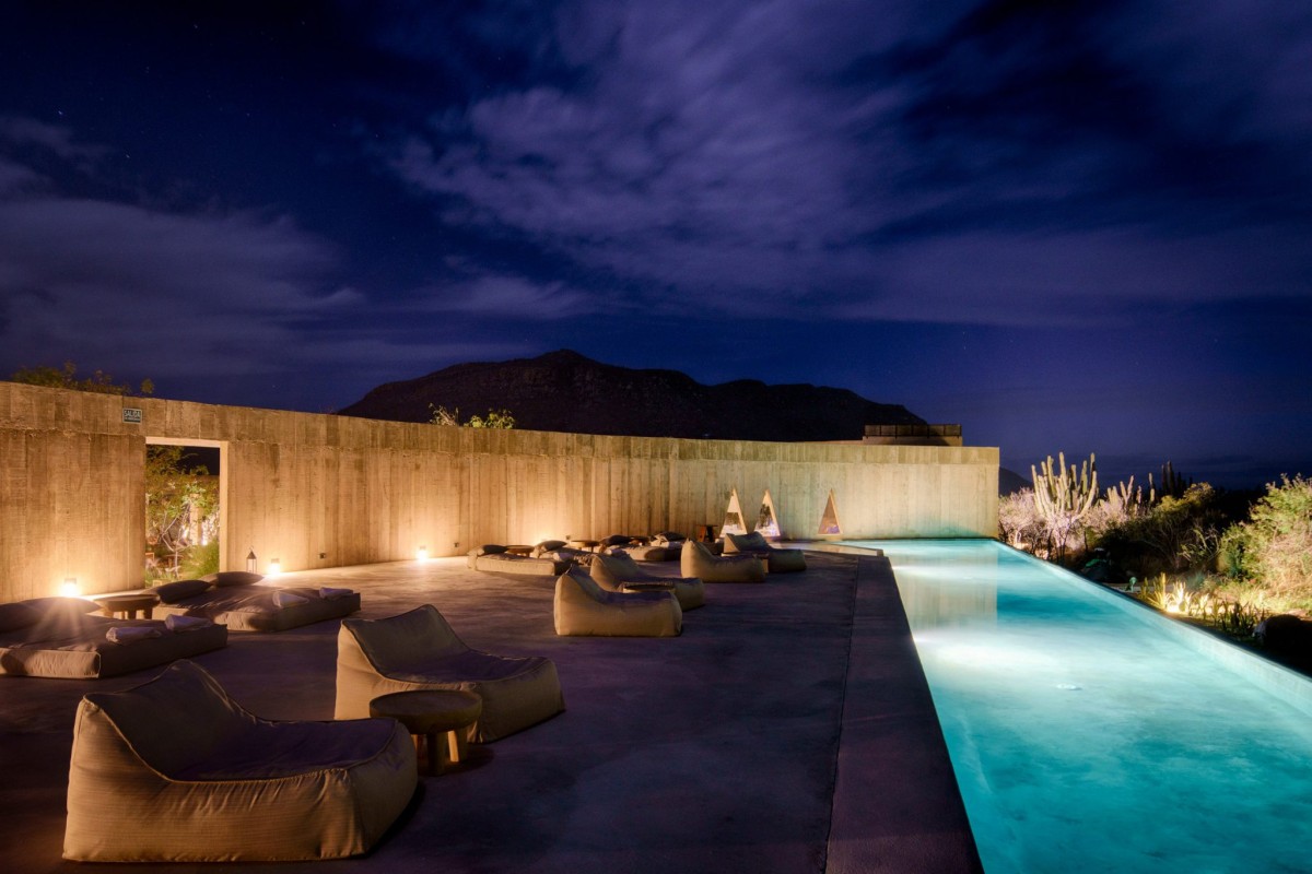 Un resort di lusso in calcestruzzo sulla costa messicana della Bassa California