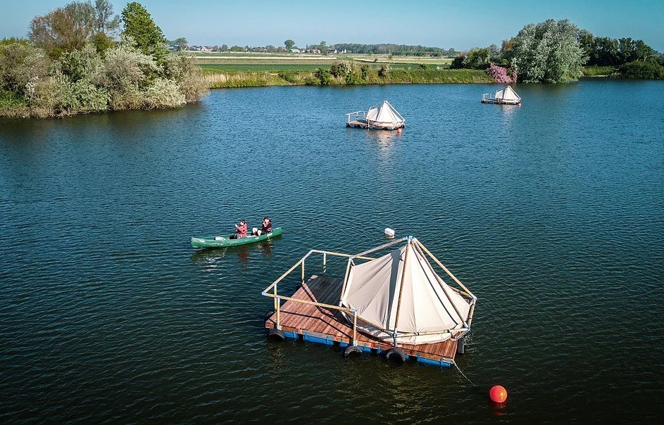 3-hotel-rafts-on-a-lake