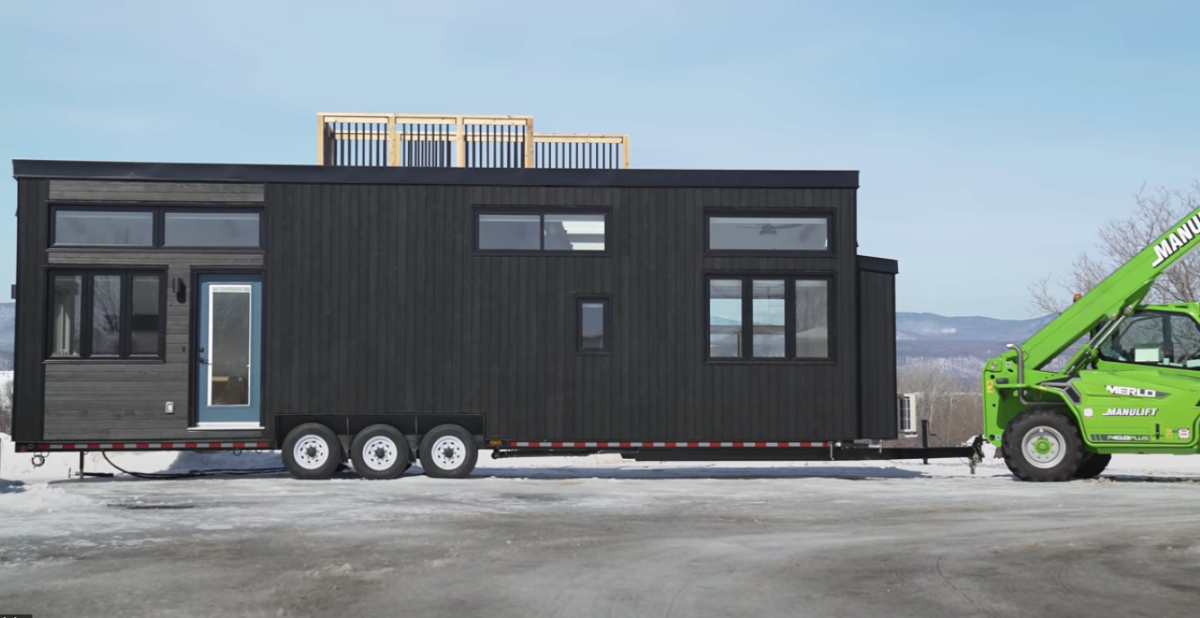 Una mini casa prefabbricata di 35 m2 con tutti i comfort che si adatta a qualsiasi clima