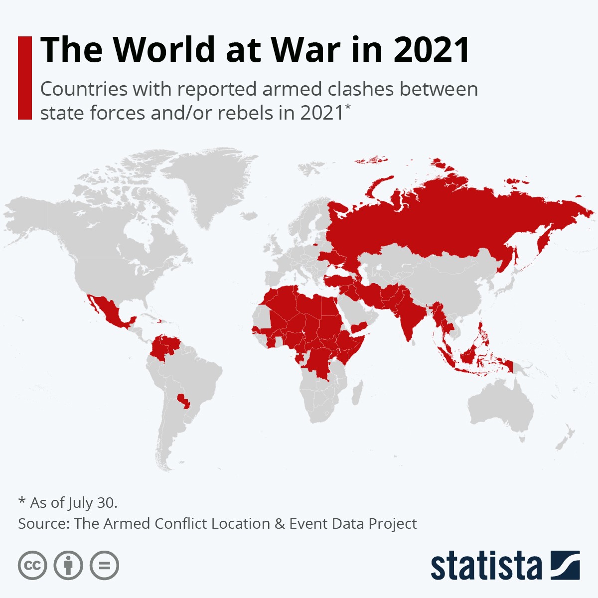 Le guerre in atto nel mondo nel 2021