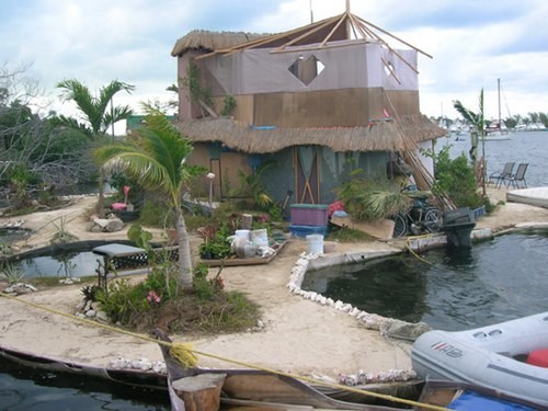 Un'isola artificiale in Messico