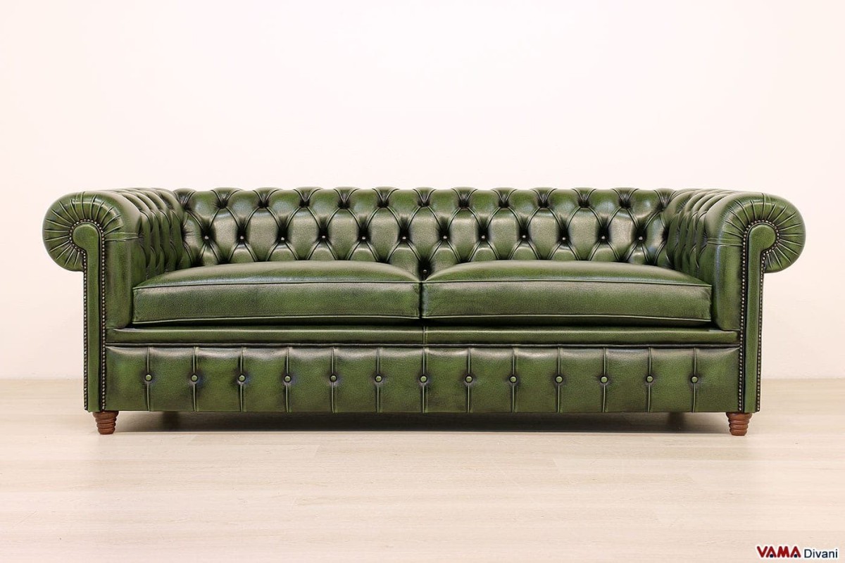 divano-chesterfield-vintage-3-posti-in-pelle-verde-inglese