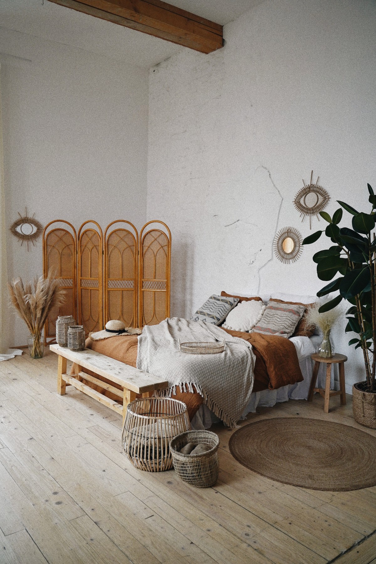 Come creare l'arredamento della camera da letto in stile boho chic