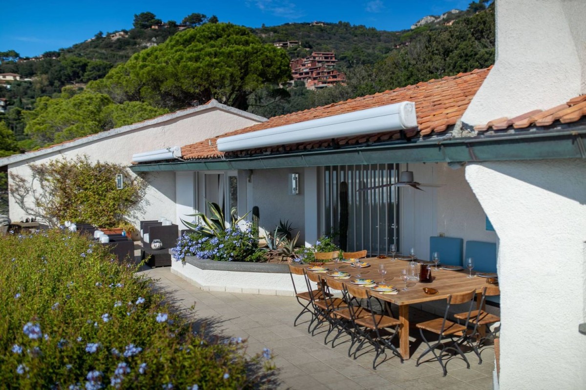 As well as an indoor dining room, there is space to eat outdoors in the sun