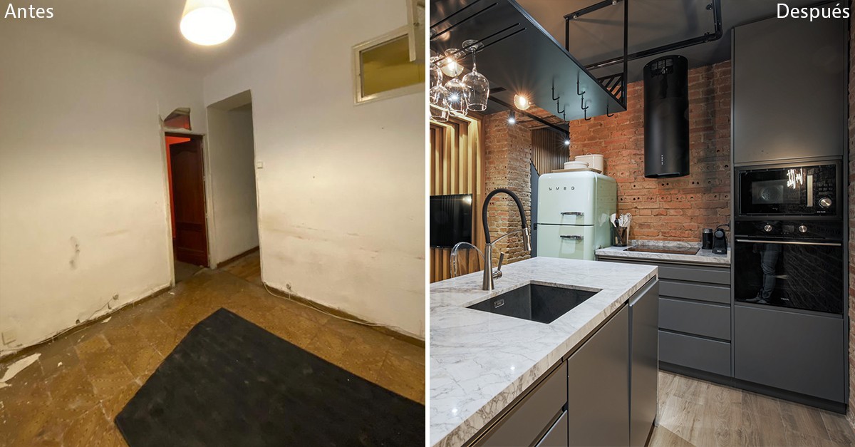 Da seminterrato ad appartamento di design di 86 mq, le foto del prima e del dopo