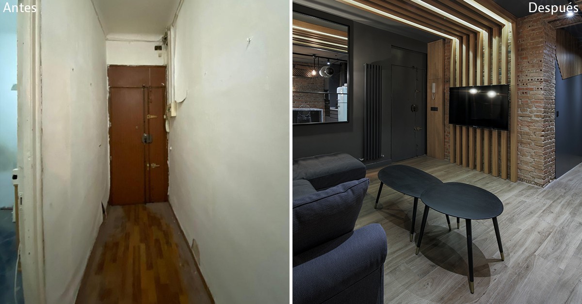 Da seminterrato ad appartamento di design di 86 mq, le foto del prima e del dopo