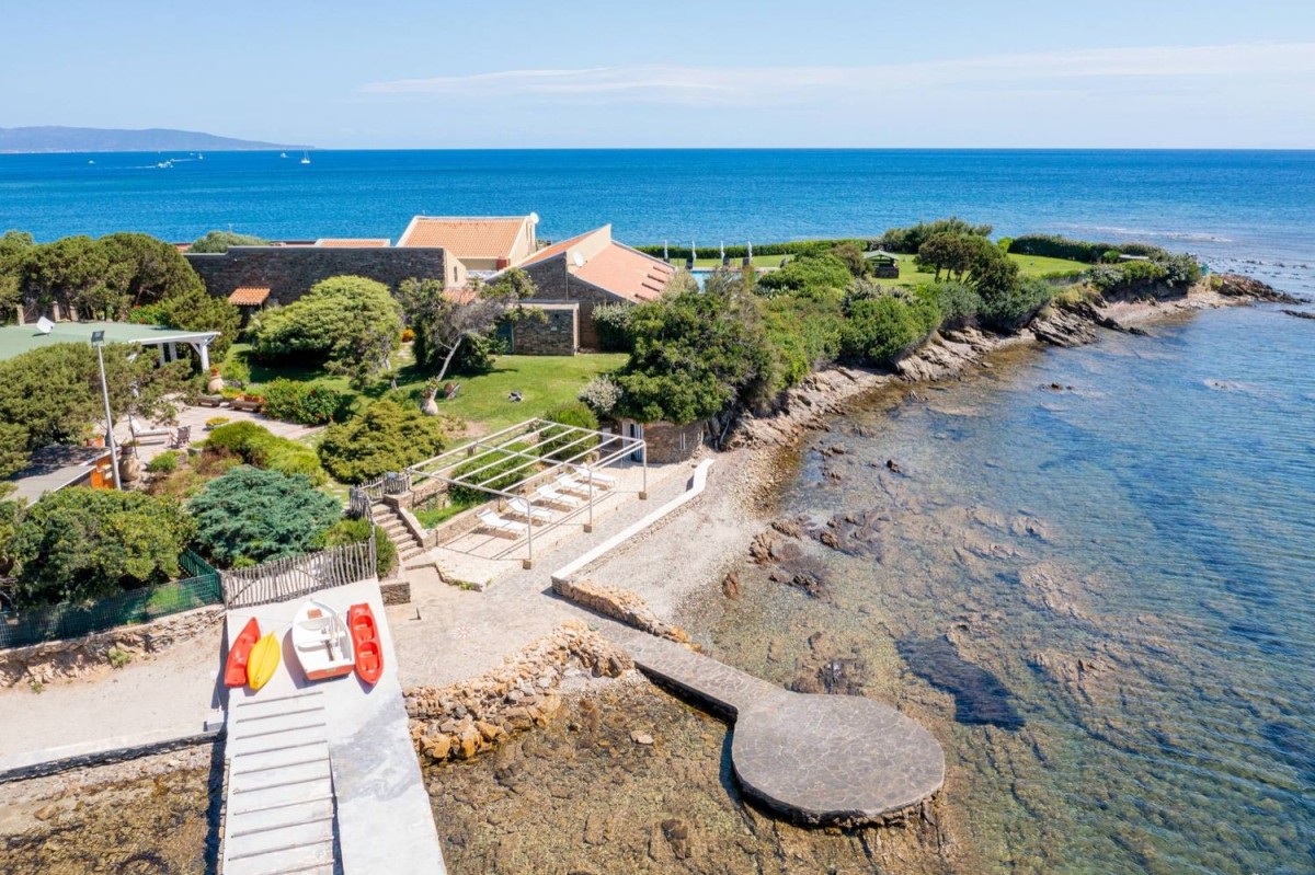 This gorgeous villa is right on the Sardinian coast